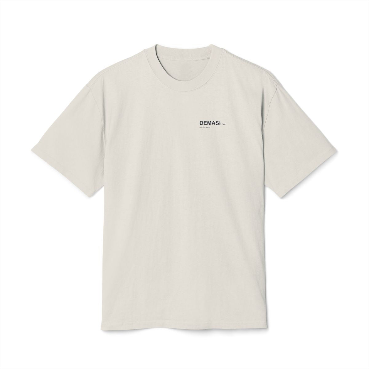DEMASI off-record-01 — heavy, Faded Bone, front; final native supplier mockup