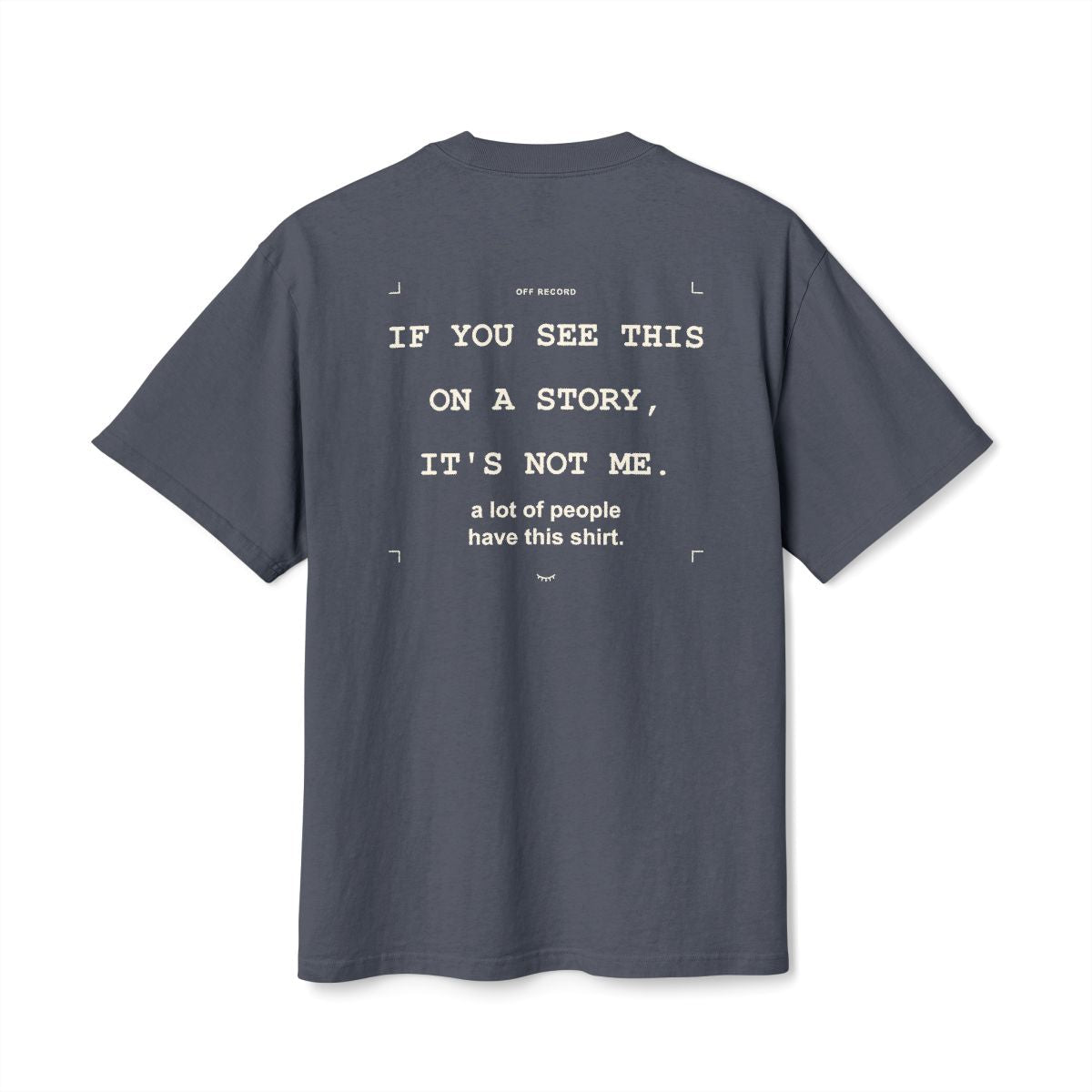 DEMASI off-record-01 — heavy, Faded Indigo, back; COPY13 verified native supplier mockup