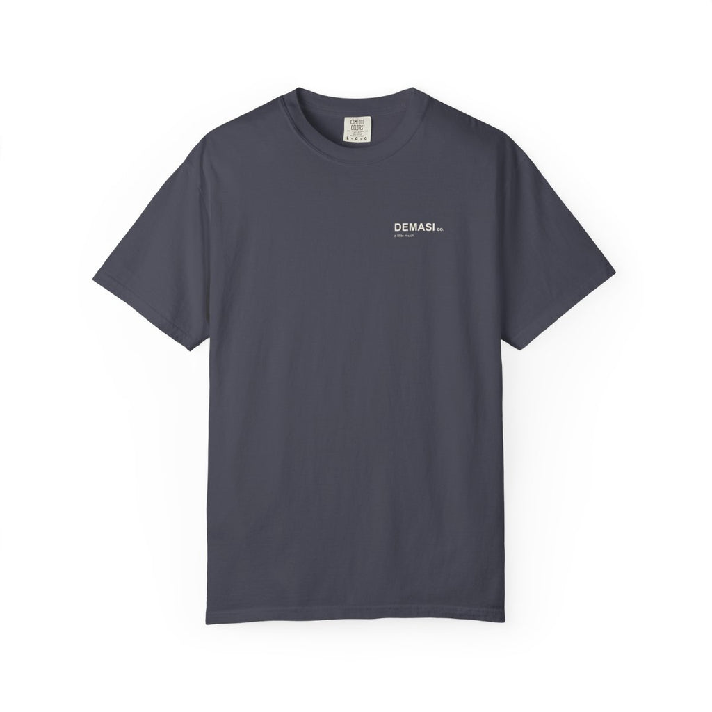 DEMASI off-record-01 — relaxed, Navy, front; final native supplier mockup