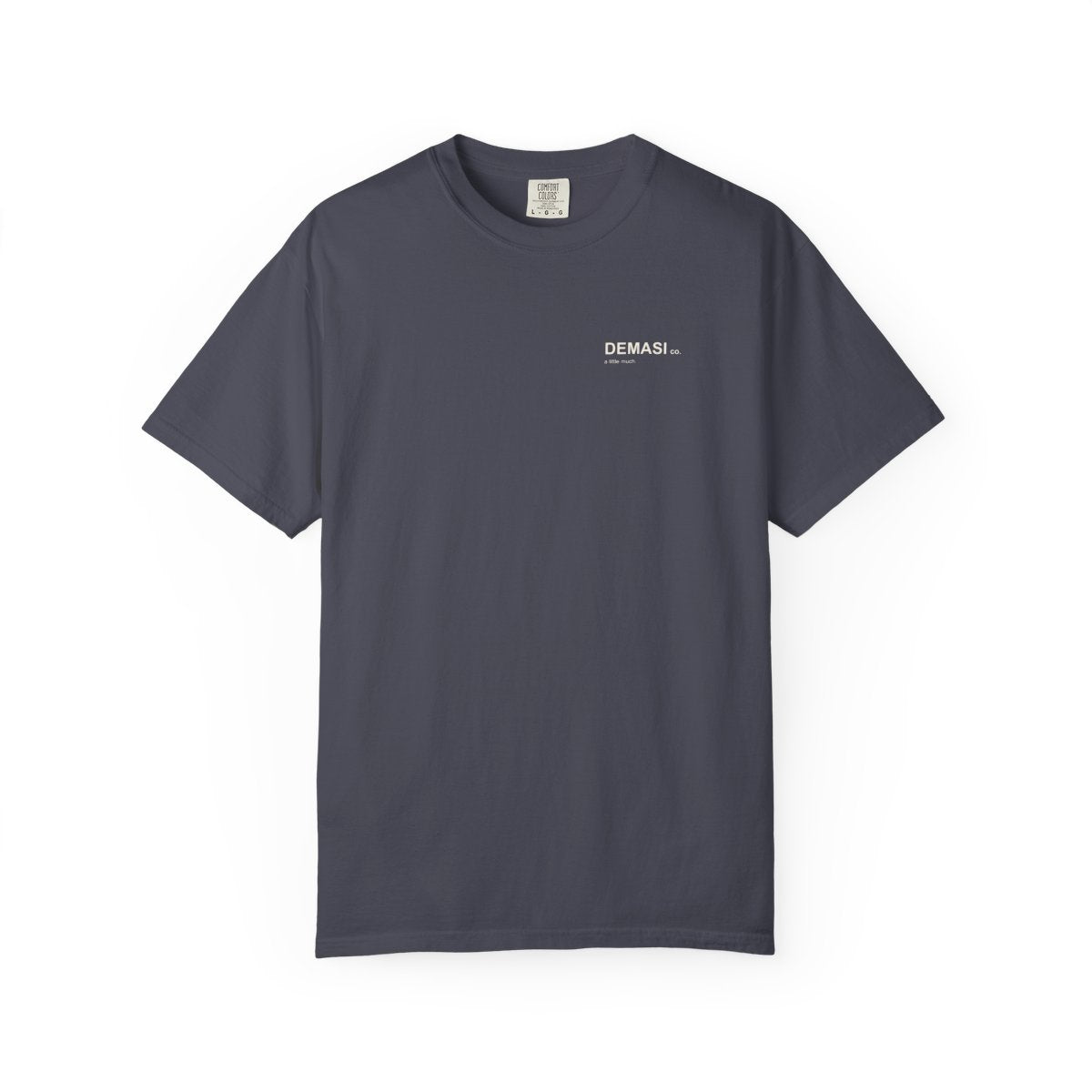 DEMASI off-record-01 — relaxed, Navy, front; final native supplier mockup