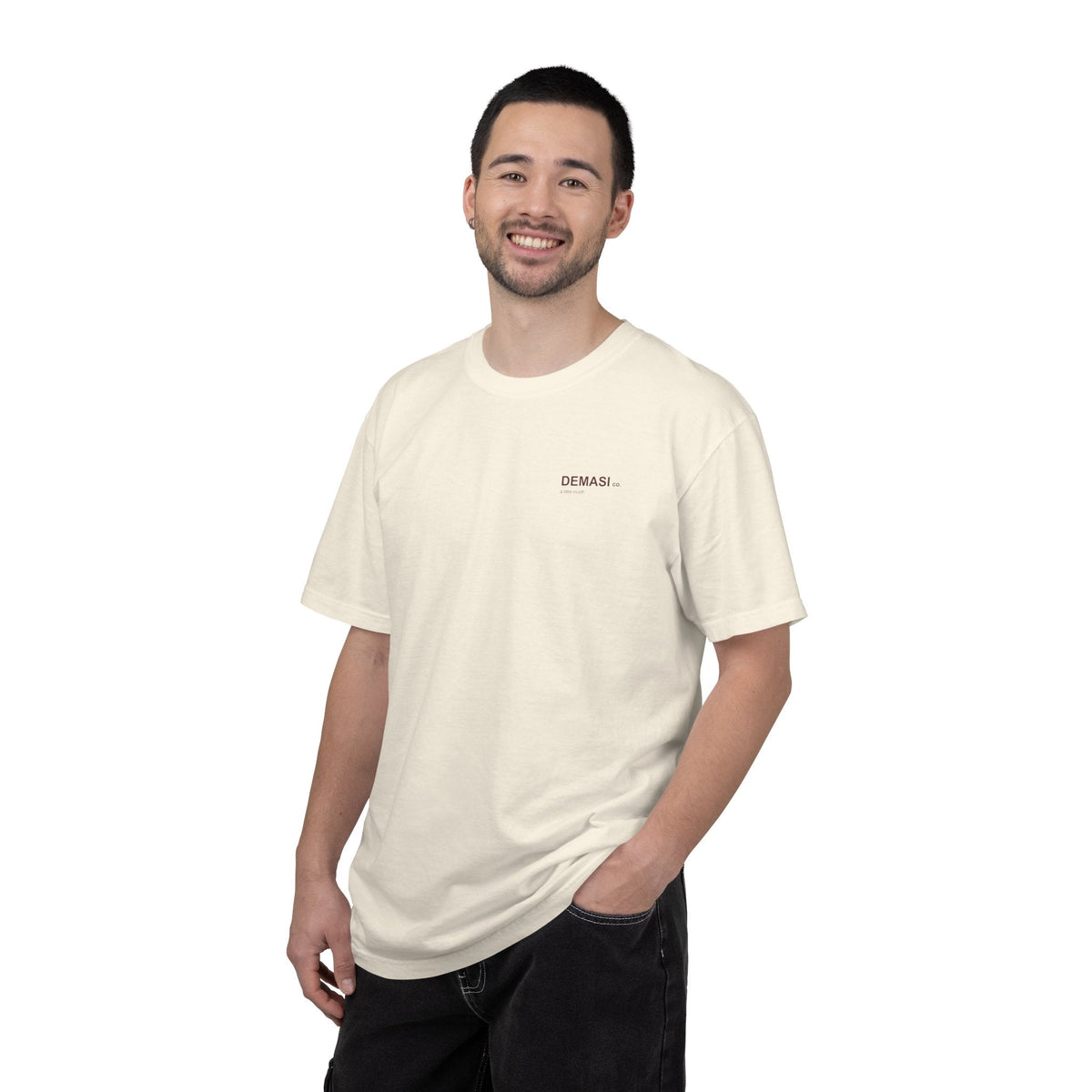 DEMASI alibi-01 — relaxed, Ivory, person front; supplier model preview
