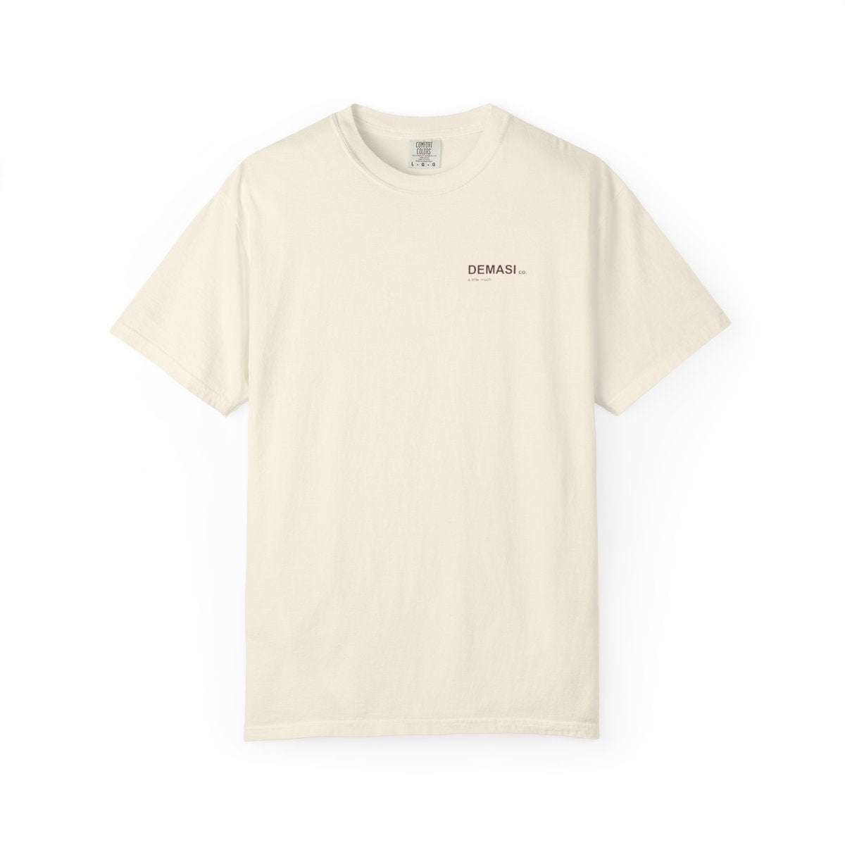 DEMASI alibi-01 — relaxed, Ivory, front; final native supplier mockup